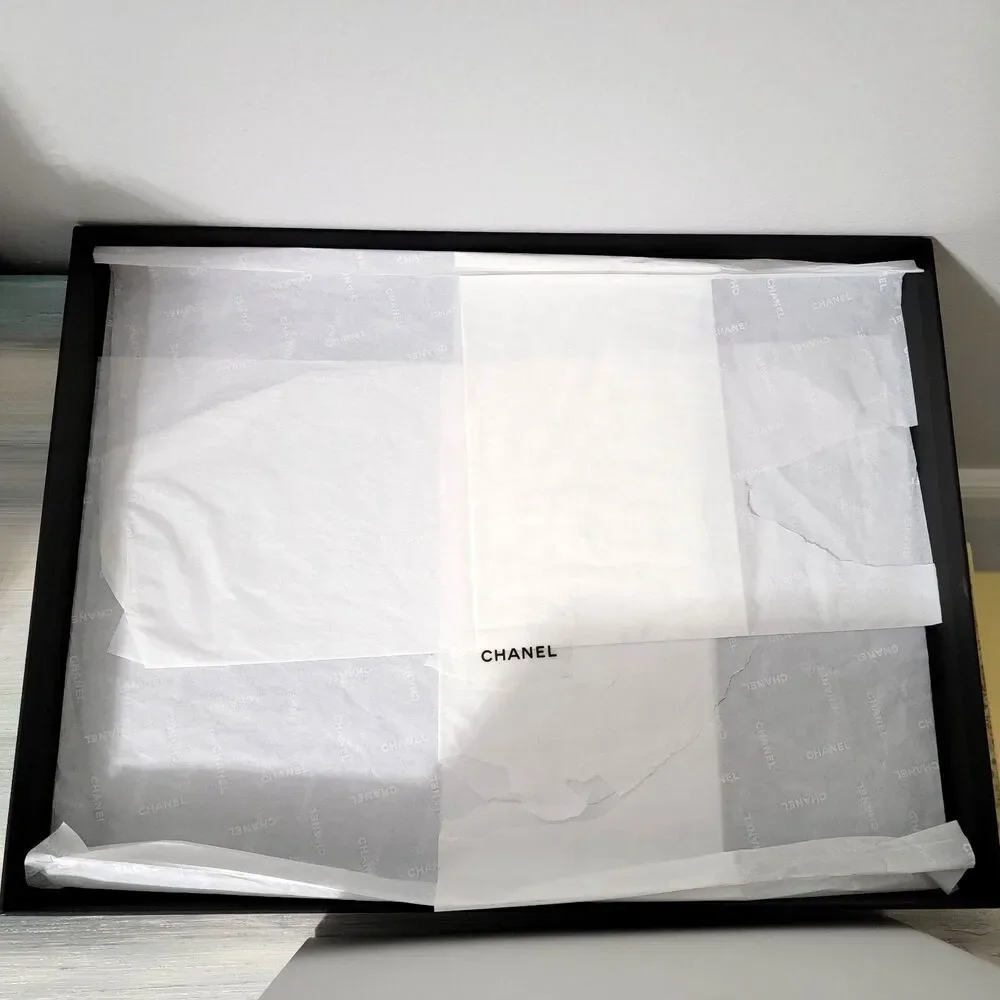 Chanel Large Storage Clothing Lingerie Clutch Portfolio Empty Box